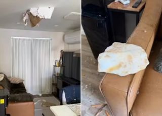 Bloco de gelo cai do céu e atravessa telhado de casa nos Estados Unidos