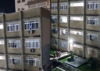 Prédio afunda e provoca pânico em moradores de Santa Catarina. VEJA VÍDEO