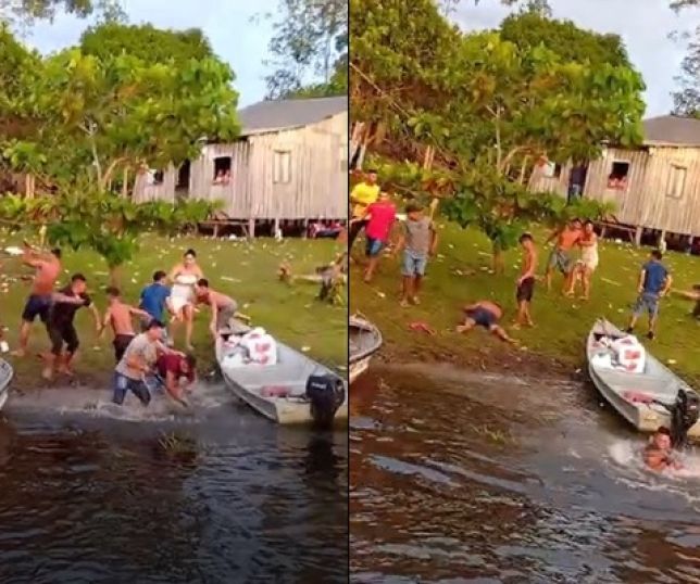 'Dia das Mães' termina em pancadaria generalizada em comunidade próxima de Manicoré, interior do Amazonas. VEJA VÍDEO