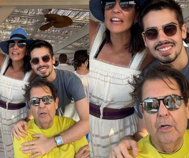 Faustão surge em foto rara com a família após período delicado de saúde
