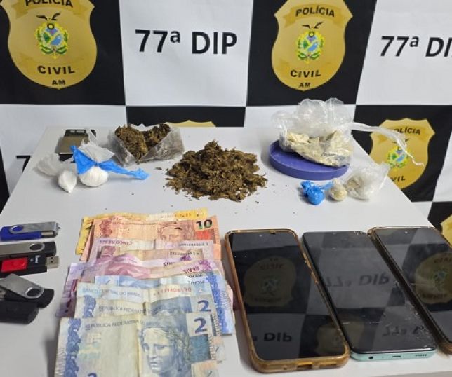 Traficante foge, mas ação das Forças Integradas de Segurança Pública apreende porções de drogas em Novo Airão