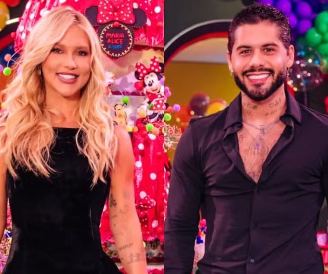 Virginia e Zé Felipe alimentam rumores de reconciliação em festa da filha. VEJA VÍDEO