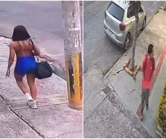Com pênis à mostra, homem se masturba enquanto persegue mulher na rua. VEJA VÍDEOS