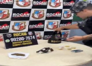 Rocam prende homem com drogas e arma de fogo no bairro Compensa, Zona Oeste de Manaus. VEJA REPORTAGEM DO 'PORTAL DO ZACARIAS' AO VIVO