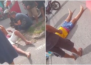 Dois motociclistas ficam feridos após violenta colisão em movimentada avenida na comunidade Val Paraíso, Zona Leste de Manaus. VEJA VÍDEO