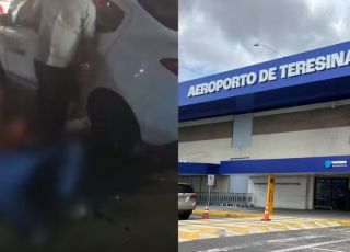Motorista de aplicativo é esfaqueado durante discussão com taxista no Aeroporto de Teresina. VEJA VÍDEO