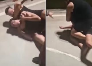 Homem espanca menino até desmaiar após briga com o filho por causa de futebol em praça de Goiânia, diz família. VEJA VÍDEO