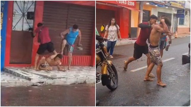 IMAGENS FORTES! HOMEM É ESPANCADO EM VIA PÚBLICA APÓS TENTATIVA DE ROUBO CONTRA MULHER NO CENTRO DO MUNICÍPIO DE TEFÉ, INTERIOR DO AMAZONAS. VEJA VÍDEOS