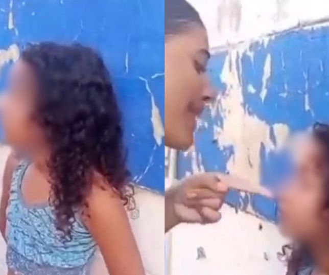 Criança é encurralada e agredida por grupo de adolescentes em vídeo que circula nas redes sociais. VEJA AS IMAGENS