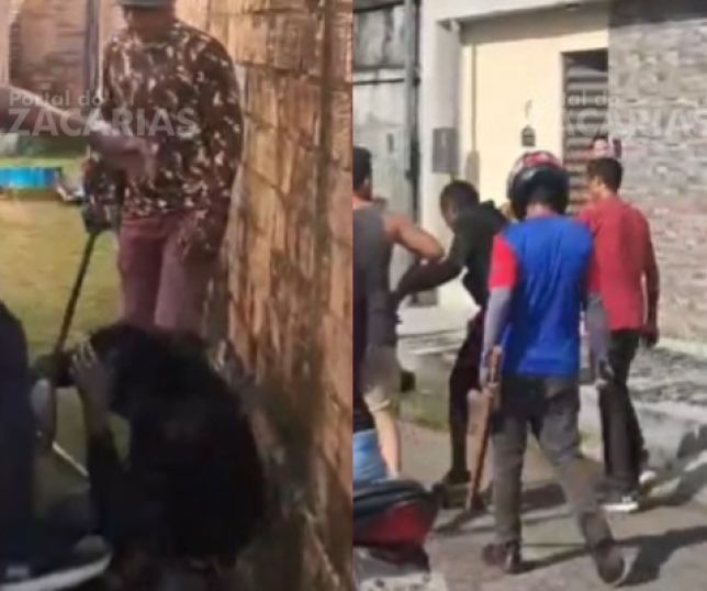 Suspeito de invadir residência é capturado por moradores e agredido a pauladas. VEJA VÍDEO