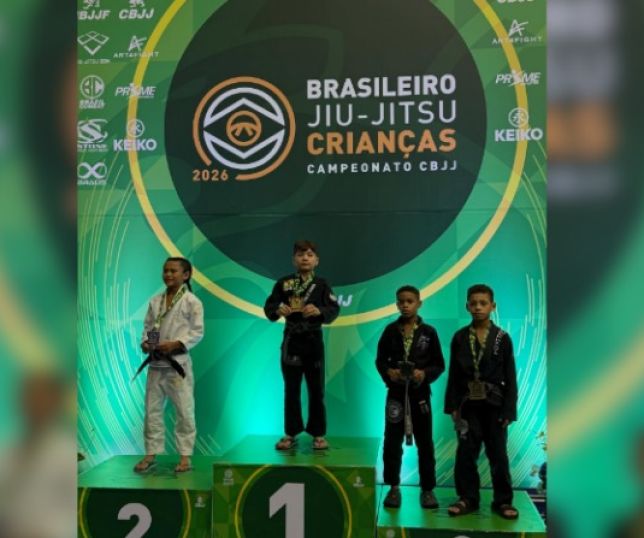 Com ouro, amazonense conquista bicampeonato no Brasileiro de Jiu-Jítsu Kids