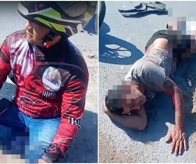 IMAGENS FORTES! Dois motociclistas ficam gravemente feridos após violenta colisão na Comunidade Parque Mauá, Zona Leste de Manaus. VEJA VÍDEO