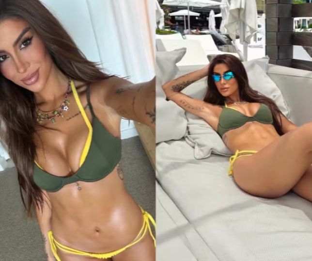 Bianca Andrade exibe bronzeado com biquíni duplo do Brasil e celebra: 'Deus me livre não ser brasileira'