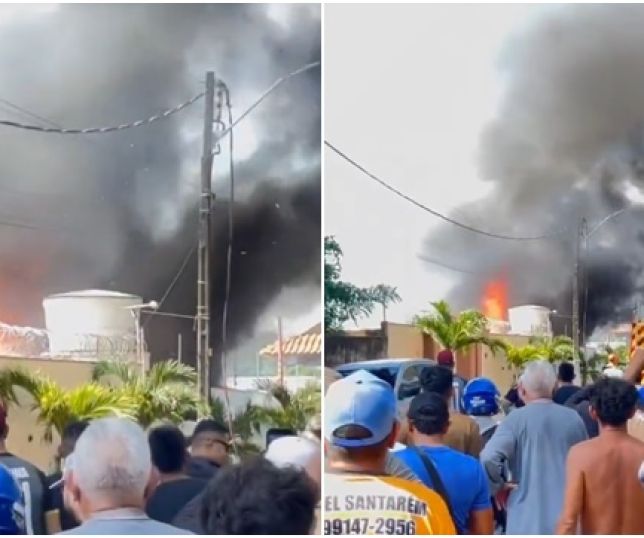 Incêndio de grandes proporções destrói residência no bairro Castanheira, município de Parintins, interior do Amazonas. VEJA VÍDEO