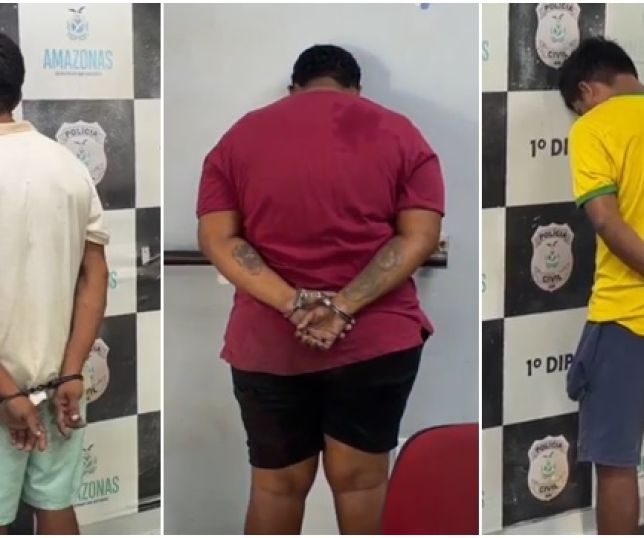 Equipe de patrulhamento tático prende três homens por tráfico de drogas no bairro Crespo, Zona Sul de Manaus