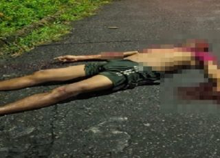 IMAGENS FORTES! Corpo de homem crivado de tiros é encontrado em rua do bairro Terra Nova 3, Zona Norte de Manaus