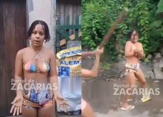Após roubar pertences da própria amiga mulher é capturada e castigada a pauladas. VEJA VÍDEO