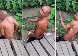 Tribunal do crime não perdoa e castiga acusado de roubos e furtos com pauladas nas mãos em plena via pública no bairro São Geraldo, Zona Centro-Sul de Manaus. VEJA VÍDEO