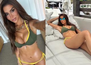 Bianca Andrade exibe bronzeado com biquíni duplo do Brasil e celebra: 'Deus me livre não ser brasileira'