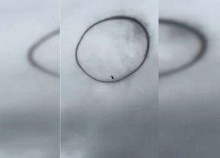 Círculo misterioso surge no céu durante operação da PF contra garimpo ilegal e chama atenção. VEJA VÍDEO