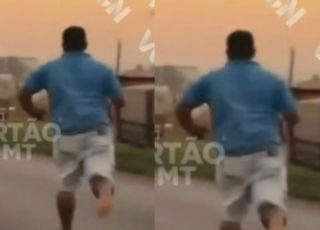 Homem com facão persegue motorista em plena rodovia e causa tensão entre motoristas. VEJA VÍDEO