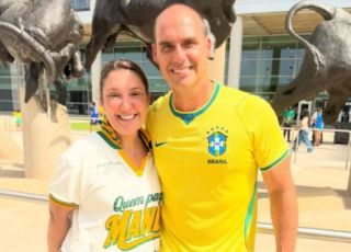 Cotada para vice de Flávio Bolsonaro, Daniella Marques se encontra com Eduardo Bolsonaro nos EUA