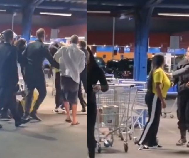 BATEU O DESESPERO? Confusão toma conta de estacionamento de supermercado após eliminação do Brasil da Copa do Mundo. VEJA VÍDEO