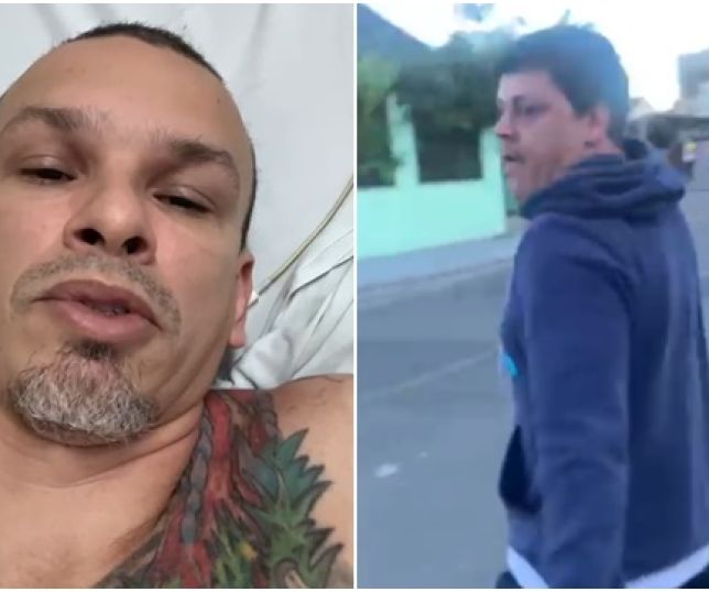 IMAGEM FORTE! Jornalista amazonense é atacado com facada nas costas por vizinho em cidade do estado de Santa Catarina. VEJA VÍDEOS