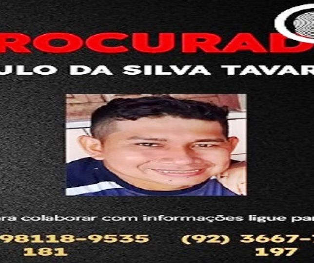 Delegacia de Homicídios e Sequestros divulga imagem de homem procurado por matar a companheira na Zona Leste de Manaus