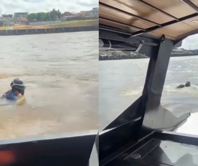 Conhecido como 'Homem-Peixe', ativista colombiano inicia nova travessia a nado pelo Rio Amazonas em defesa do meio ambiente. VEJA VÍDEO
