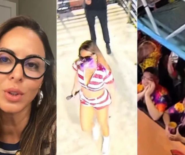 Alinne Rosa quebra o silêncio após ser atingida por copo em show: 'Isso não é brincadeira'. VEJA VÍDEO 