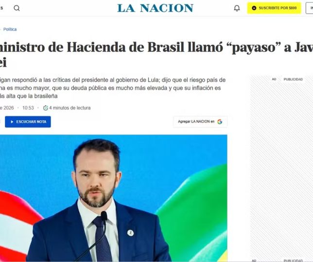 Jornais argentinos repercutem fala de Durigan chamando Milei de 'palhaço' e apontam escalada da crise diplomática com o Brasil