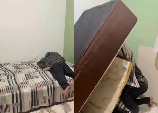 Suspeito de agredir a mãe ganha “carinho” de policial antes de ser levado à delegacia. VEJA VÍDEO 