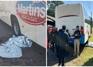 Ônibus atropela e mata casal que trafegava em motocicleta no quilômetro 15 da rodovia BR-174, que liga Manaus a Boa Vista