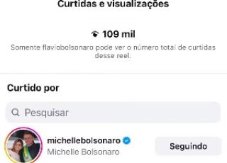 Michelle Bolsonaro curte vídeo em que Flávio pede desculpas e sinaliza possível apoio à campanha