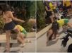 Mulheres disputam a companhia de um homem durante violenta briga em praça pública no município de Itacoatiara, Região Metropolitana de Manaus