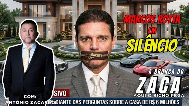 'A BRONCA DO ZACA': DIANTE DAS PERGUNTAS SOBRE A CASA DE R$ 6 MILHÕES E SEU PATRIMÔNIO, MARCOS ROTTA RESPONDE COM UM SILÊNCIO SEPULCRAL