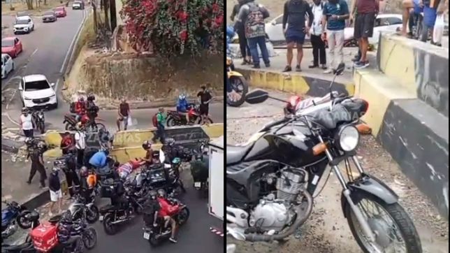 HOMEM MORRE APÓS PERDER CONTROLE DE MOTOCICLETA E SOFRER GRAVE ACIDENTE PERTO DA RODOVIÁRIA DE MANAUS. VEJA VÍDEO