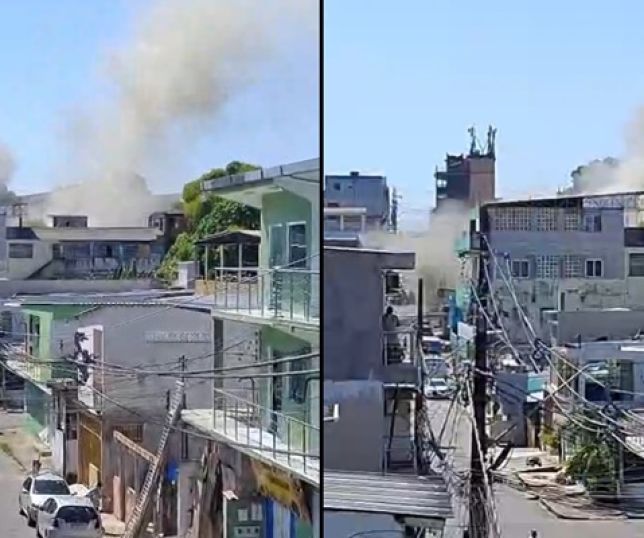 Incêndio atinge conjunto de casas no bairro Santo Antônio, Zona Oeste de Manaus. VEJA VÍDEOS