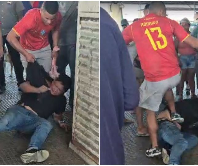 Populares aplicam surra em suspeito de roubo no Terminal de Integração 5, no bairro São José Operário, Zona Leste de Manaus. VEJA VÍDEO