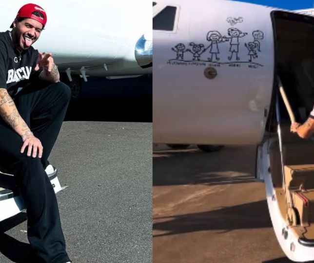 Mesmo após separação, Zé Felipe homenageia Virginia em novo jatinho de R$ 35 milhões