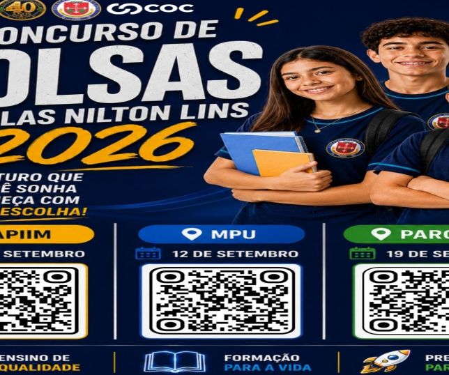 Escolas Nilton Lins abrem inscrições para novos concursos de bolsas em Manaus e Manacapuru