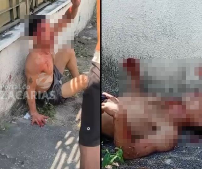 IMAGENS FORTES! Suspeito de roubos é espancado por populares na avenida Constantino Nery, em Manaus. VEJA VÍDEOS