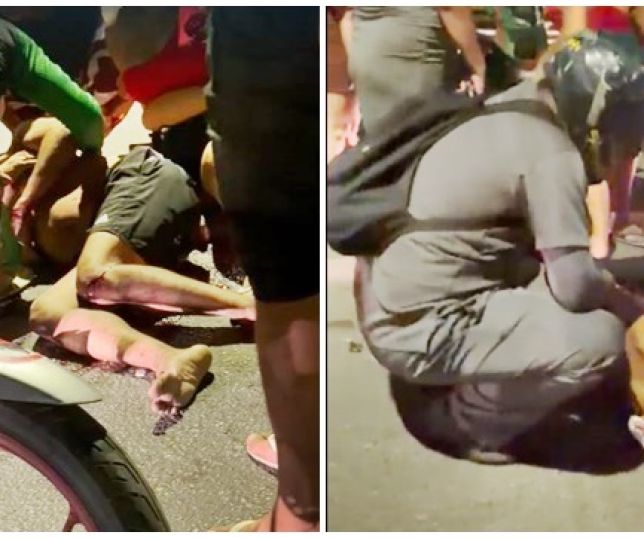 Jovem motociclista fica gravemente ferido após ser atropelado por carro em alta velocidade na Comunidade Raio de Sol, Zona Norte de Manaus. VEJA VÍDEOS