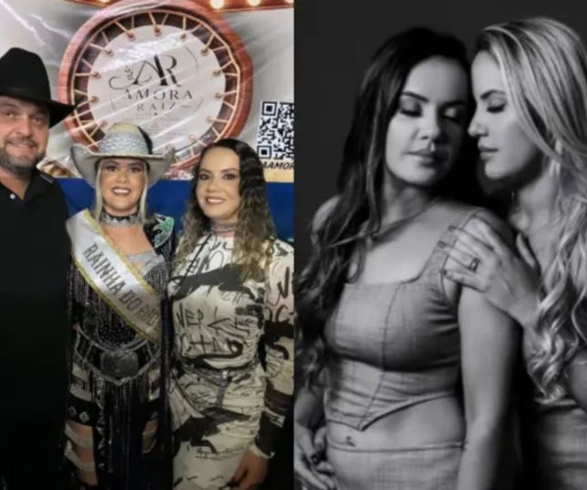 Trisal formado por rainha de rodeio, irmã gêmea e agricultor viraliza nas redes sociais