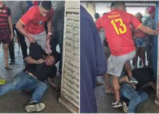 Populares aplicam surra em suspeito de roubo no Terminal de Integração 5, no bairro São José Operário, Zona Leste de Manaus. VEJA VÍDEO