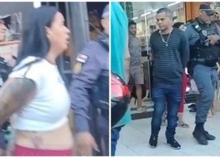 Casal é preso durante tentativa de furto de produtos em loja de confecções na Avenida Grande Circular, Zona Leste de Manaus. VEJA VÍDEO