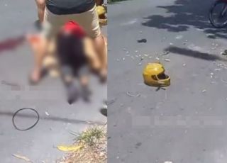IMAGENS FORTES! Motociclista fica ferido em grave acidente na Avenida Curaçao, Zona Norte de Manaus. VEJA VÍDEO