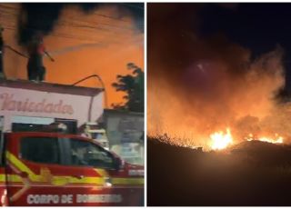 Incêndio de grandes proporções atinge área de mata na Zona Norte de Manaus. VEJA VÍDEOS E REPORTAGEM DO ‘PORTAL DO ZACARIAS’ AO VIVO