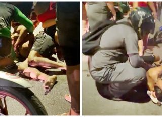 Jovem motociclista fica gravemente ferido após ser atropelado por carro em alta velocidade na Comunidade Raio de Sol, Zona Norte de Manaus. VEJA VÍDEOS